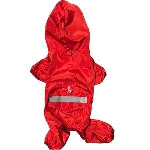 Dog Raincoat/Wind Breaker with Reflector/Button Up - Size Medium